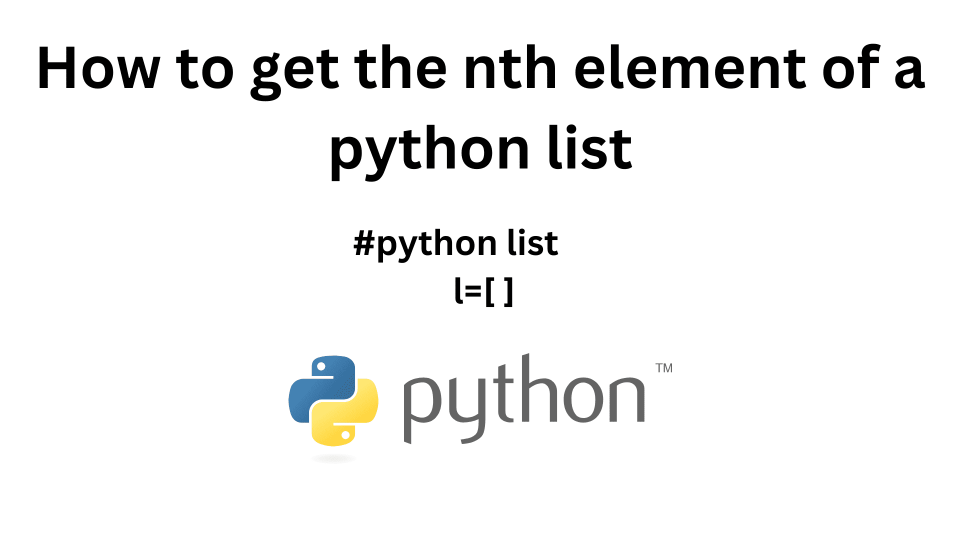 How to get the nth element of a python list